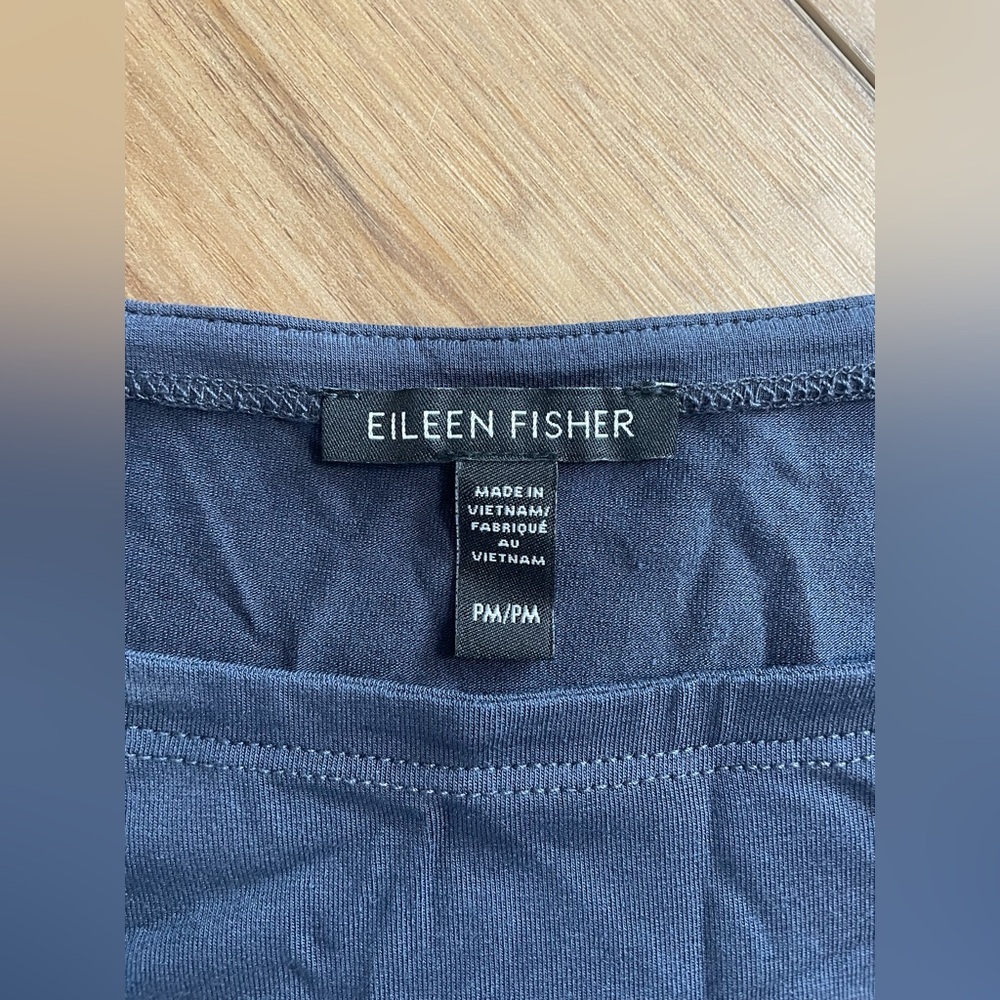 Eileen fisher Elegant Navy Blue Midi Dress - Picture 3 of 4